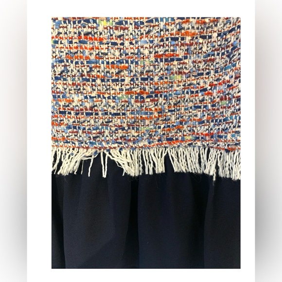 Jade Melody Tam Women Multi Color Tweed Peplum Blouse Sz S Career Date night - Picture 2 of 7